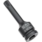 FOCMKEAS 1/2" Drive M10(10mm) Impact XZN Triple Square Spline Bit Socket | Metric Lengthen Screwdriver Socket Adapter, 3-Inch Length, CR-MO Steel, One-Piece Construction, Black