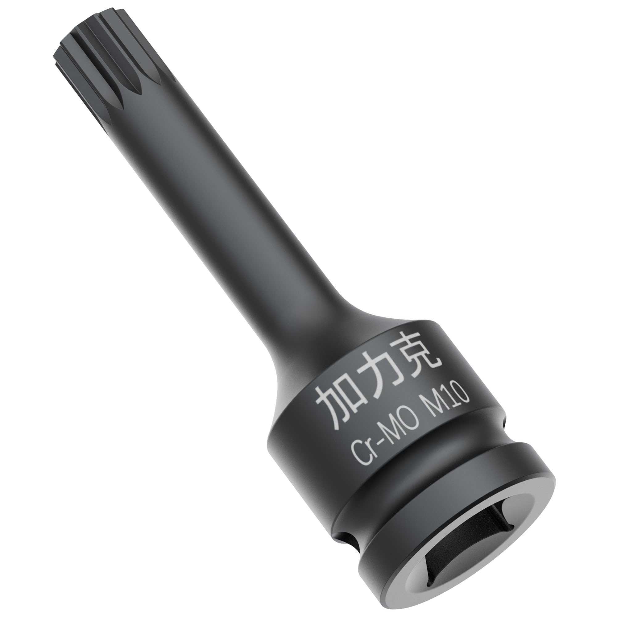 FOCMKEAS 1/2-Inch Drive x M10(10mm） Impact XZN Triple Square Spline Bit Socket, Metric Lengthen Screwdriver Socket Adapter, 3-Inch Length, CR-MO Steel, One-Piece Construction, Black