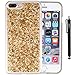 IYCK iPhone 8 Plus Case, iPhone 7 Plus Case, Bling Glitter Sparkle [Gold Foil Embedded] Flexible Soft Rubber Gel TPU Protective Shell Bumper Case Cover for iPhone 7 Plus/iPhone 8 Plus 5.5inch - Gold