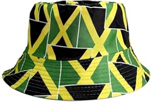 Petite Pine Jamaica Fishing Hat with National Flag,Jamaican Sun Protection Bucket Cap for Men Women