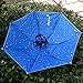 Hand Free Umbrella Hat Waterproof Elastic for Fishing Gardening 36”Diameter Folding Headwear (Silver)