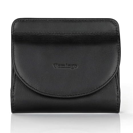 Vemingo Damen Geldbörse klein Echt Leder Geldbeutel mit Münzfach | RFID-Schutz Kreditkartenetui Karten Portemonnaie Münzbörse