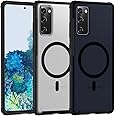 TIANNIUKE Magnetic Case for Samsung Galaxy S20 FE 5G, Translucent Matte Anti-Fingerprint,Compatible with MagSafe,Slim Fit Shockproof Protective Phone Case for Galaxy S20 FE Case (Black)