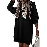 StunShow Women Oversized Sweatshirt Pullover Casual Split Hem Long Hoodie Dress with Kangaroo Pocket 2025 Fall