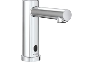 Moen 8559 M-Power Electronic Touchless Hands-Free Sensor-Operated Modern Bathroom Sink Faucet, Chrome