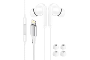Lightning Headphones for iPhone 14/13/12 Pro Max, Wired Earbuds Lightning Connector Apple MFi Certified with Microphone & Vol