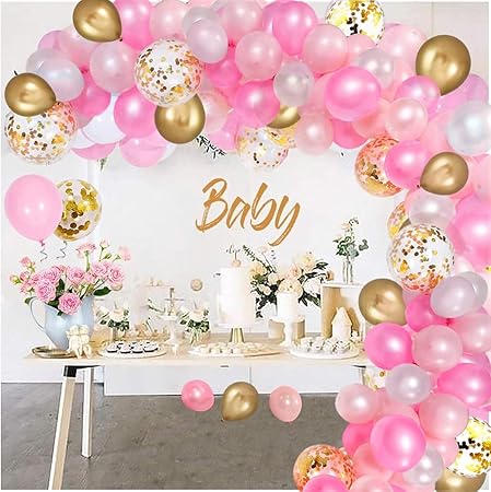 Amazon Cadnly ピンクバルーンガーランドキット 124個 ホワイトピンクとゴールドバルーン ピンク 誕生日デコレーション パステルピンク ベビーガールバルーンアーチ プリンセス 誕生日パーティー用品 ベビーシャワーデコレーション 女の子向け 風船 バルーン おもちゃ