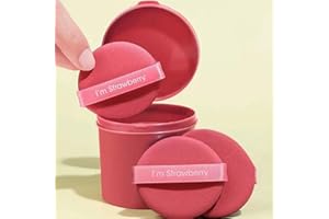 7Pcs/Box Cosmetic Puff Set Water Drop Double Side Soft Beauty Makeup Air Cushion Puffs Dry Wet Use Cosmetics Tools,5.3cm (Rou