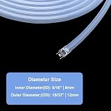 LAVMHAB Silicone Tube 8mm ID x 12mm OD 1.5m Food Grade Water Air Pipe Flexible view 3