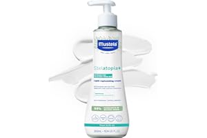 Mustela Stelatopia+ - Lipid-Replenishing Cream - Moisturizer for Eczema-Prone Skin - With Natural Sunflower Oil and Prebiotic - For Babies, Kids & Adults - Fragrance Free - Various Sizes