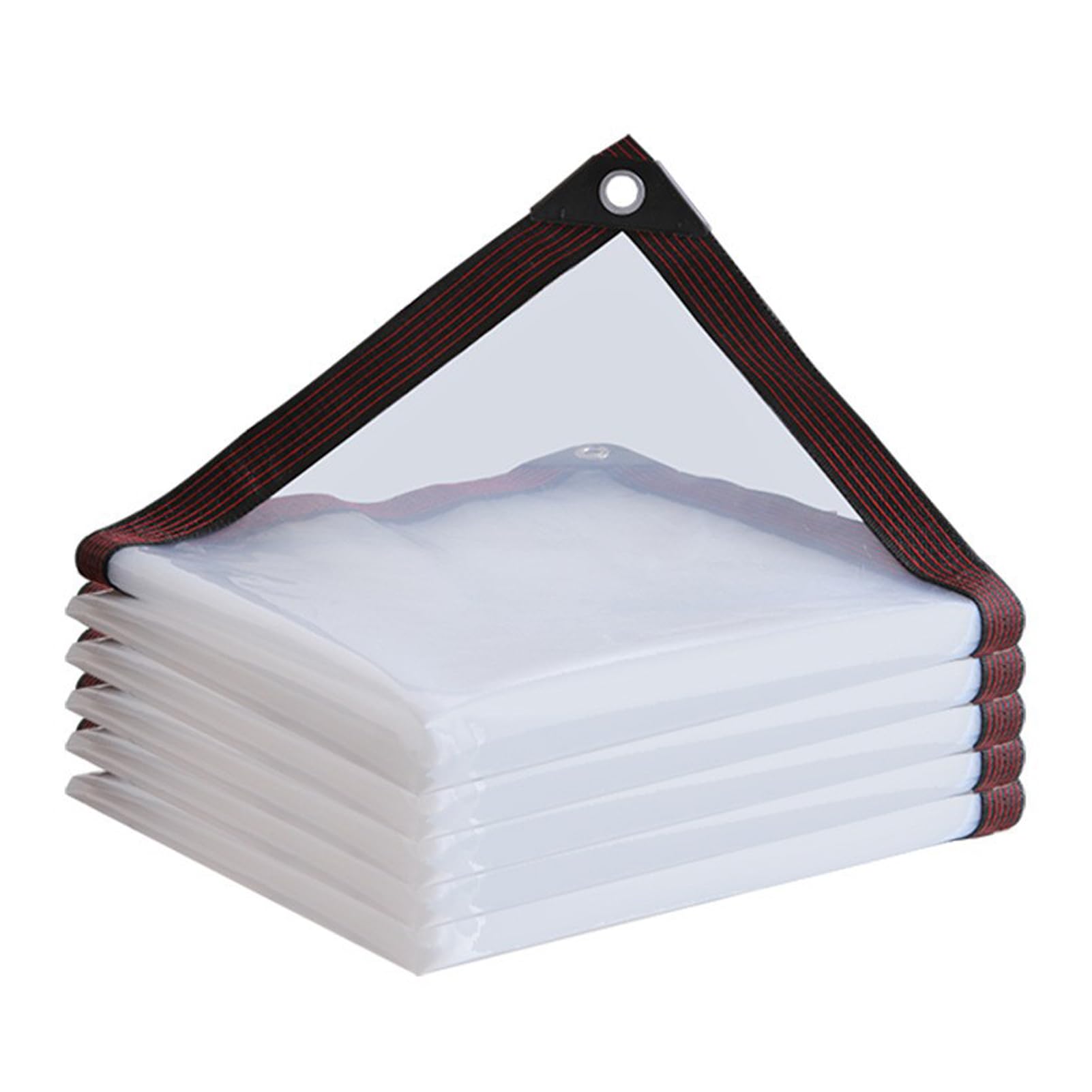 Clear Waterproof Tarps Outdoor Thicken Garden Rainproof Covering with Grommets Transparent Tarpaulin Tarp Cover for Covering Henhouse Porch Canopy Plant Camping(2.4x3m/8x10FT)