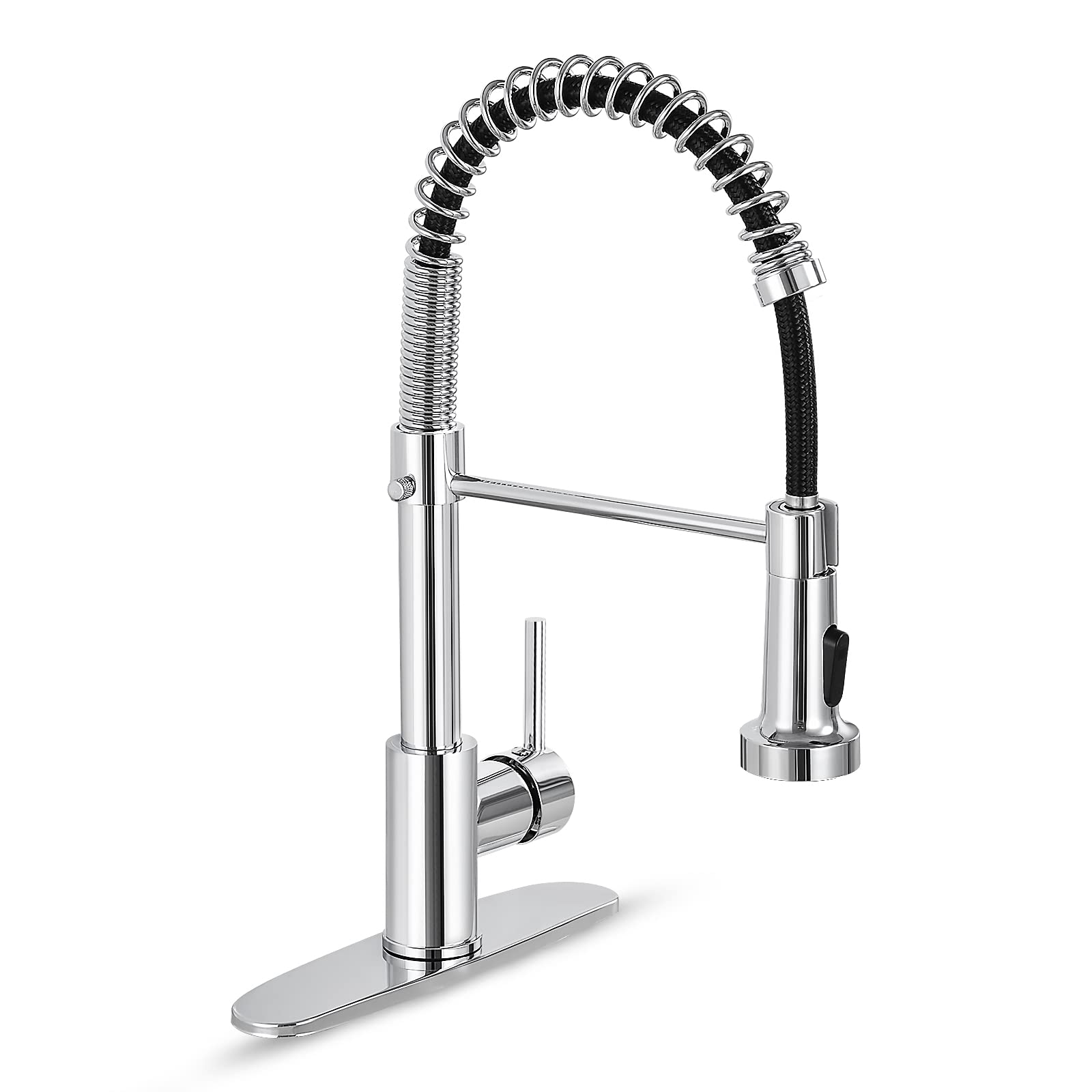 Photo 1 of Kitchen Sink Faucet, Pull Down Kitchen Faucet,Chrome Kitchen Faucet with Sprayer Stainless Steel Single Handle.