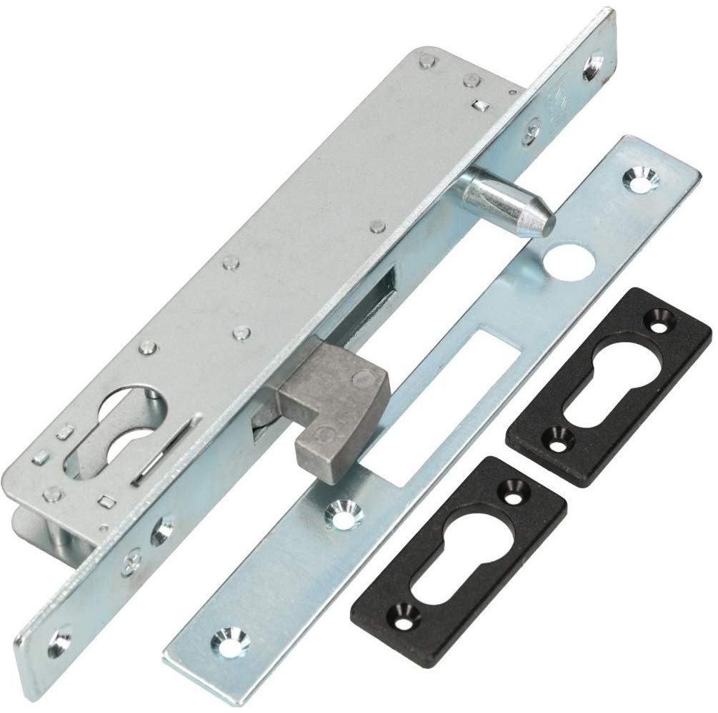KOTARBAU H-40 Hook Mortice Key Lock for Sliding Doors, Galvanized, Silver, 250 mm, 20.5 mm Backset, Steel