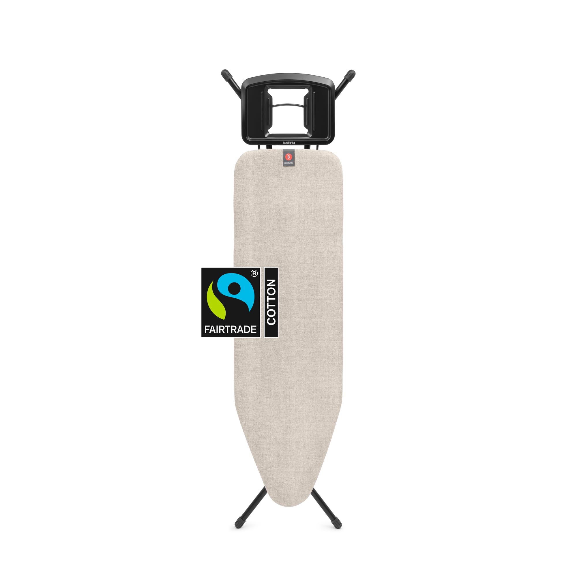 Photo 1 of ***BENT AND MISSING CAP ON 1 LEG***Brabantia - Ironing Board B – Solid Steam Iron Rest – Adjustable Height – Non-Slip Rubber Feet – 100% Fairtrade Cotton Cover with Foam Padding – Foldable – Denim Gray – Size B (49 x 15 in)***BENT AND MISSING CAP ON 1 LEG