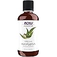NOW Essential Oils, Eucalyptus Oil, Clarifying Aromatherapy Scent, Steam Distilled, 100% Pure, Vegan, Child Resistant Cap, 4-