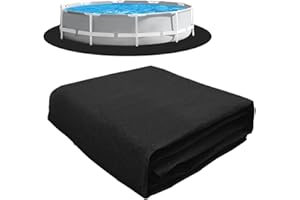 EGOMYRON 12 Foot Round Swimming Pool Liner Pad Pre-Cut Pool Pads for Above Ground Pool, Extends Life of The Liner, Puncture Resistant, Durable Felt Eco-Friendly Material, Black