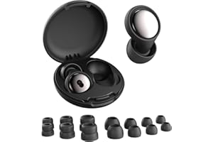 SELOUJ Ear Plugs for Sleeping Noise Cancelling, Concerts & Festivals, Studying, Focus, Reusable Ear Plugs, Ear Protection Earplugs, Silicone Eartips, Soft Black