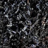 10 lb Natural Crinkle Cut Eco-Spring Fill, Filler for Packing Gift Baskets and Boxes~Box of 10 LB ~ Black - Good Value Paper Shred Filler