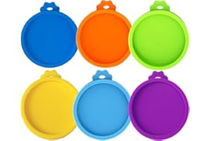 Yobbai 6 Pack Cat Food Cans Lids, Food Safe BPA-Free & Dishwasher Safe,Silicone Can Lids Covers for Cat Food Cans