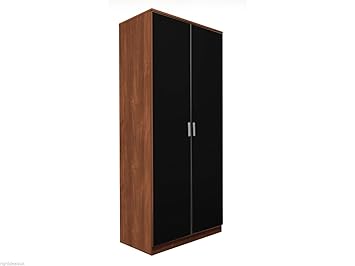 Right Deals Uk High Gloss Ottawa Caspian Black Walnut Wardrobe