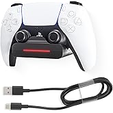 REEYEAR PS5 Controller Wall Mount Charger Dock with 3.3Ft Cord,Charging Station Holder fits for PS5 Pro Wireless Controller with LED Indicators Fast Charging Speed Cable,Space Saving