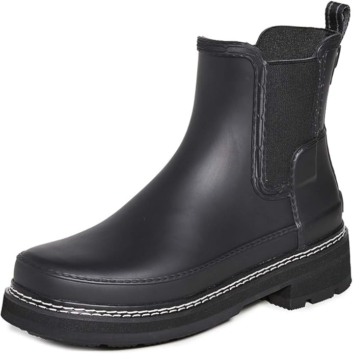 hunter refined chelsea boots black