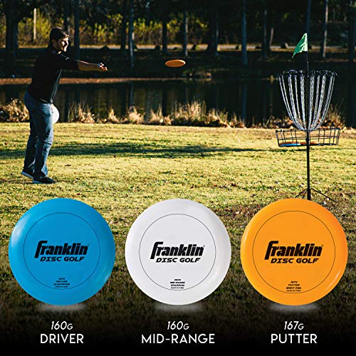 Franklin Sports Pro Disc Golf Discs Set Equipment Starter Kit Driver