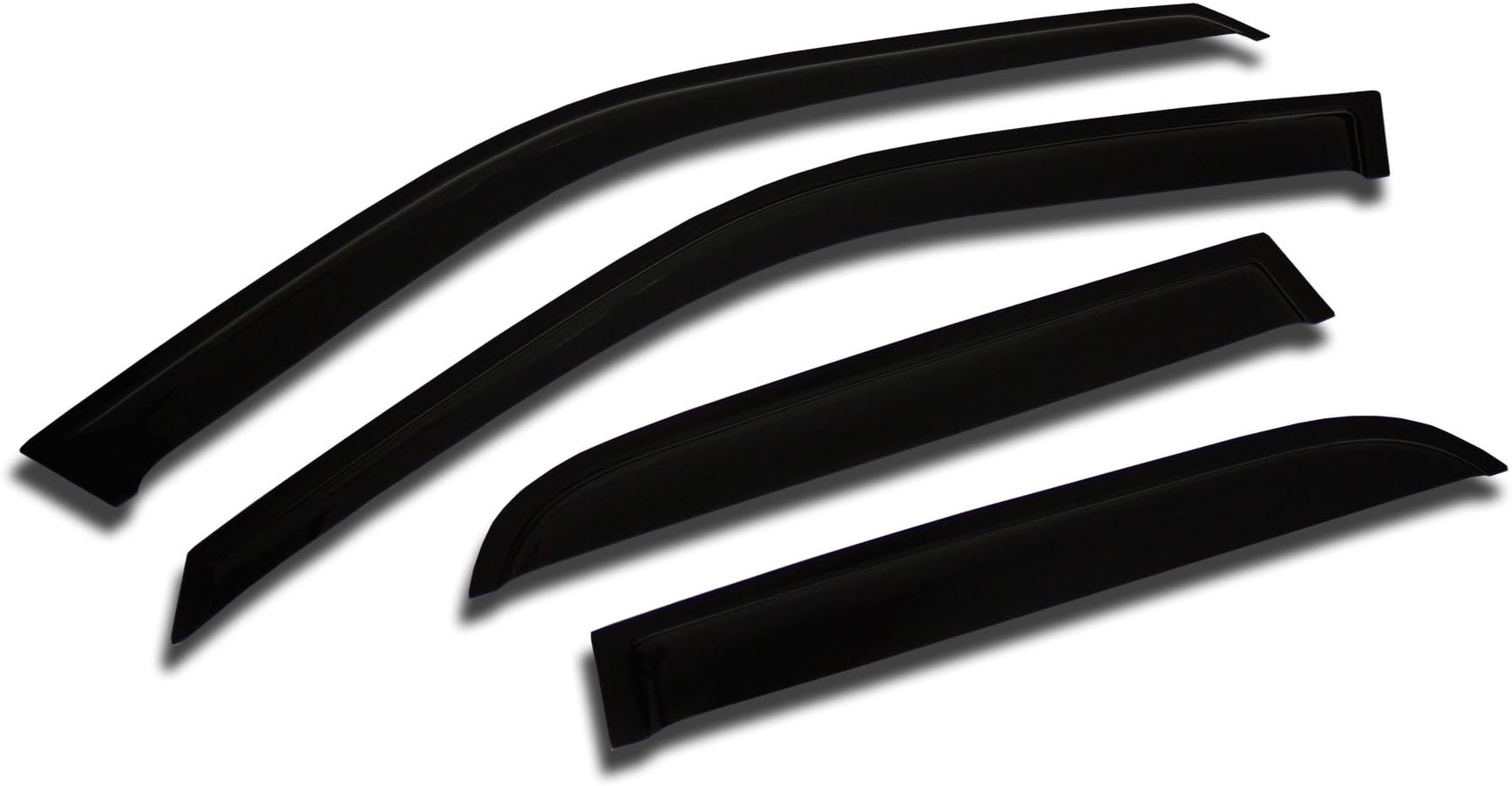 Outside Mount Car Window Rain Guards Compatible with Infiniti QX60 2013-2016 | Tape-On | Rain Shields Window Visor Window Deflectors | Dark Smoke, 4 Pcs Set, WV2M-809