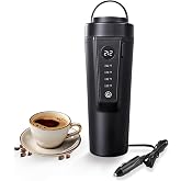 Travel Electric Car Kettle 12V/24V Dual Voltage, Protable Car Electric Kettle for Road Trips, Mini Protable Water Boiler 4 Te