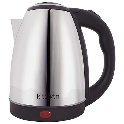 Kitchon KIKSS 1.8L 1500W Cordless Automatic Electric Kettle with Stainless Steel Lid - Black