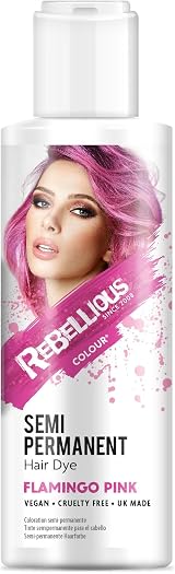 PaintGlow Rebellious Colours Flamingo Pink Vegan Semi Permanent Hair Dye 100ml