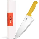 BOLEXINO 8 inch Japanese High Carbon Stainless Steel Chef Knife, Professional Extra Sharp Wide Cook Knife with Non-slip Ergonomic Handle, for Kitchen Home Restaurant