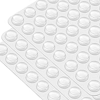 192Pack Clear Cabinet Door Bumpers, 1/2‘’ Diameter Rubber Bumpers Self Adhesive, Widely Used in Drawer Bumpers, Cabinet Stopp