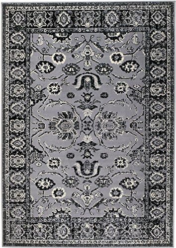 NEW CHATEAU S15 VINTAGE DISTRESSED GRAY BLACK ORIENTAL ABSTRACT STYLE AREA RUG (2" X 3" ACTUAL IS 22" X 35")