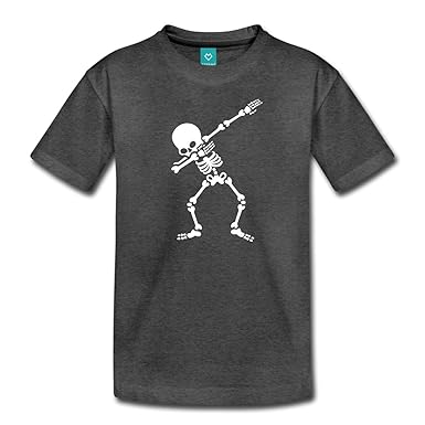 Spreadshirt Dab Skelett Dabbing Gerippe Halloween Teenager Premium T-Shirt