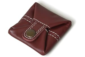 JAJMO LEGACY Top Grain Leather Coin Pouch, Change Holder, Mini Pocket Wallet, Handcrafted Coin Purse for Men & Women (Burgundy, Pack of 1)