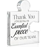 Team Appreciation Gifts for Employees, Thank You Gift for Coworkers, Best Teams Ever Gifts Thank You for Being an Essential Piece of Our Team Acrylic Puzzle Piece Plaque Office Decor