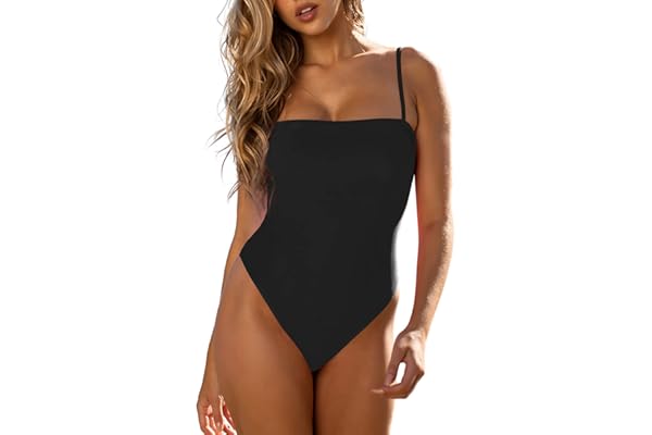 RELLECIGA Women's Bathing Suit Adjustable Straps Bandeau One Piece Swimsuit for Women