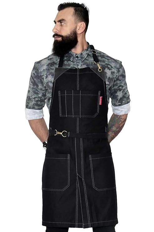 Schweisserschutzausrustung Black Denim Apron Woodwork Barber Hair