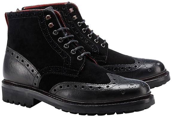 Wellensteyn Schuhe Redmont Brogue Boots Stiefel aus Büffelleder