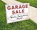 Large Garage Sale Sign Kit with Tall Stands - Printed Double (Both) Side - Include (1x) 24