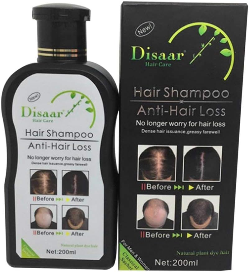 CNluca 200ml Disaar Hair Shampoo Anti-Hair Loss Natural Plant Essence Oil Control Hair Growth Hair Care Shampoo for Men & Women