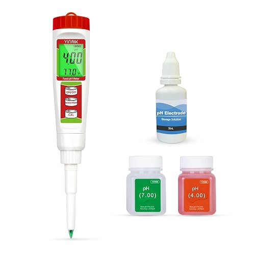Digital pH Meter YINMIK pH Meter for Food with Calibration Solution pH ...
