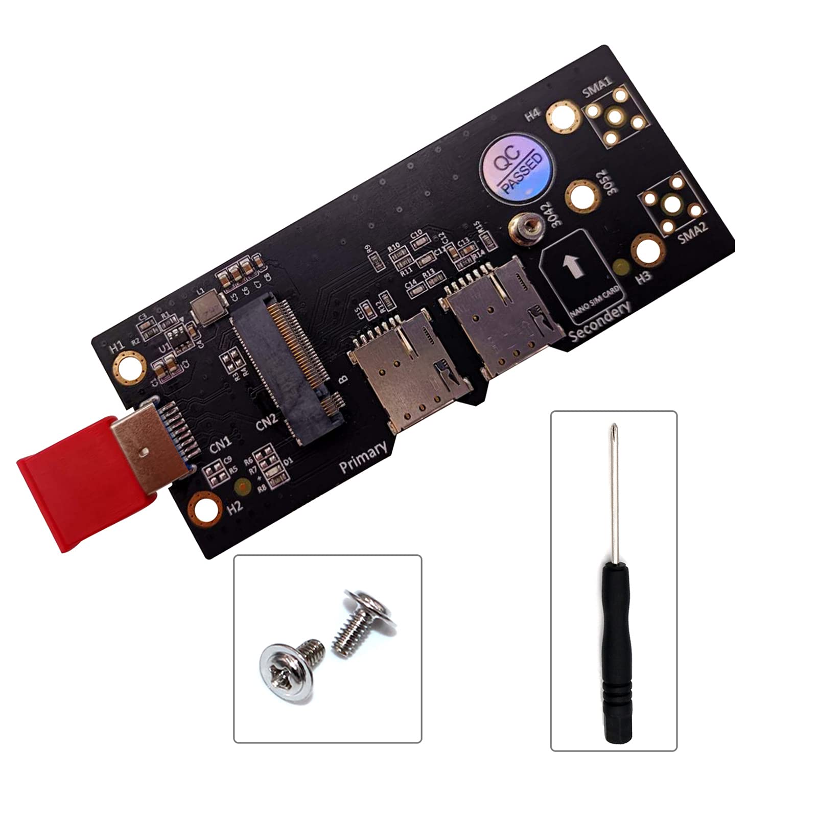 ciciglow M.2 to USB Adapter, NGFF to USB 3.0 Key B 3G/4G/5G Riser Module Test with Dual SIM Card Slot Compatible with 2G GSM/GPRS/3G/CDMA/WLAN/WWLAN/HSPA MODEM/GPS/4G WiMAX/LTE/5G