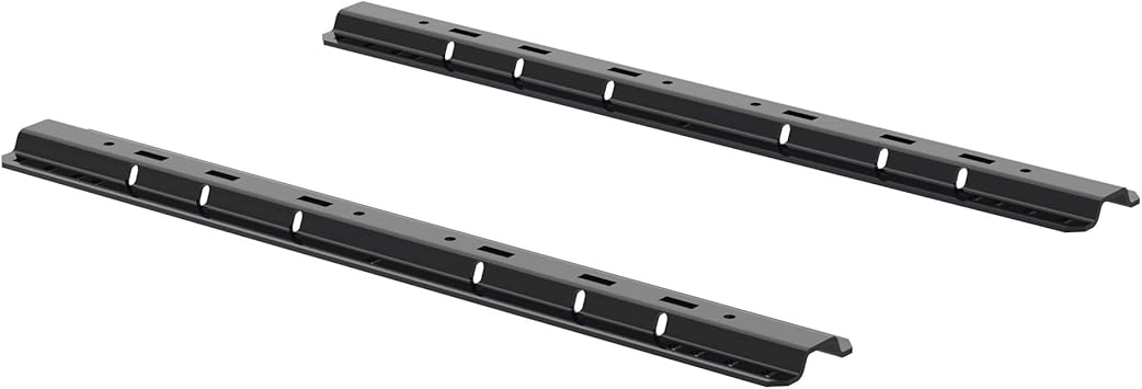Amazon Com Curt 16104 Industry Standard 5th Wheel Hitch Rails Gloss Black 25 000 Pounds Automotive