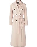 MASSIMO DUTTI Women's Double-Breasted Wool Coat 6492/737 Beige