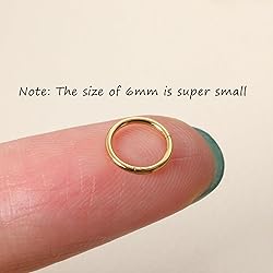 20G 18G 16G Titanium Nose Ring Hoop, Cartilage Hoop