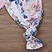 2PC Newborn Baby Gown Unisex Floral Print Sleep Sack Long Sleeve Nightgowns with Headband