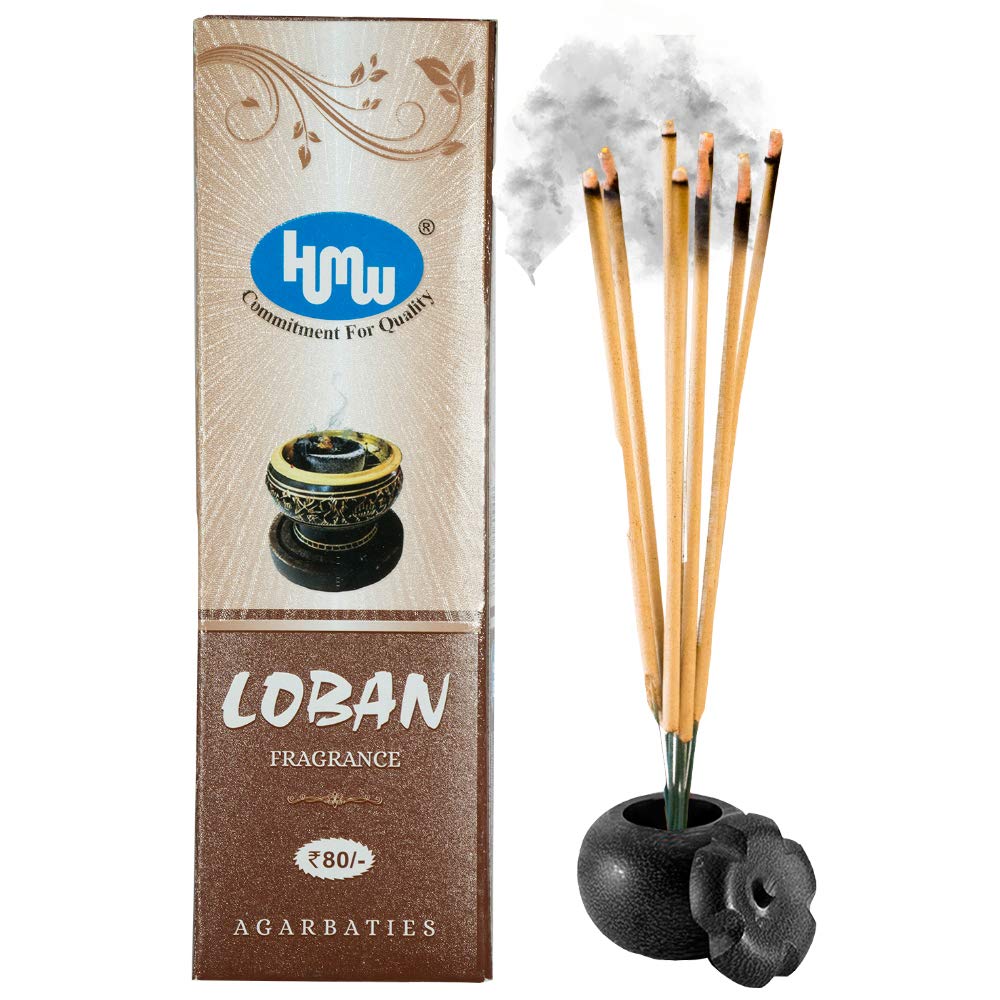 HMW Loban Agarbatti Dhoop Sticks Incense Long Lasting for Prayer, Pooja Havan, Fragrances and Home Purification - 100 Grams