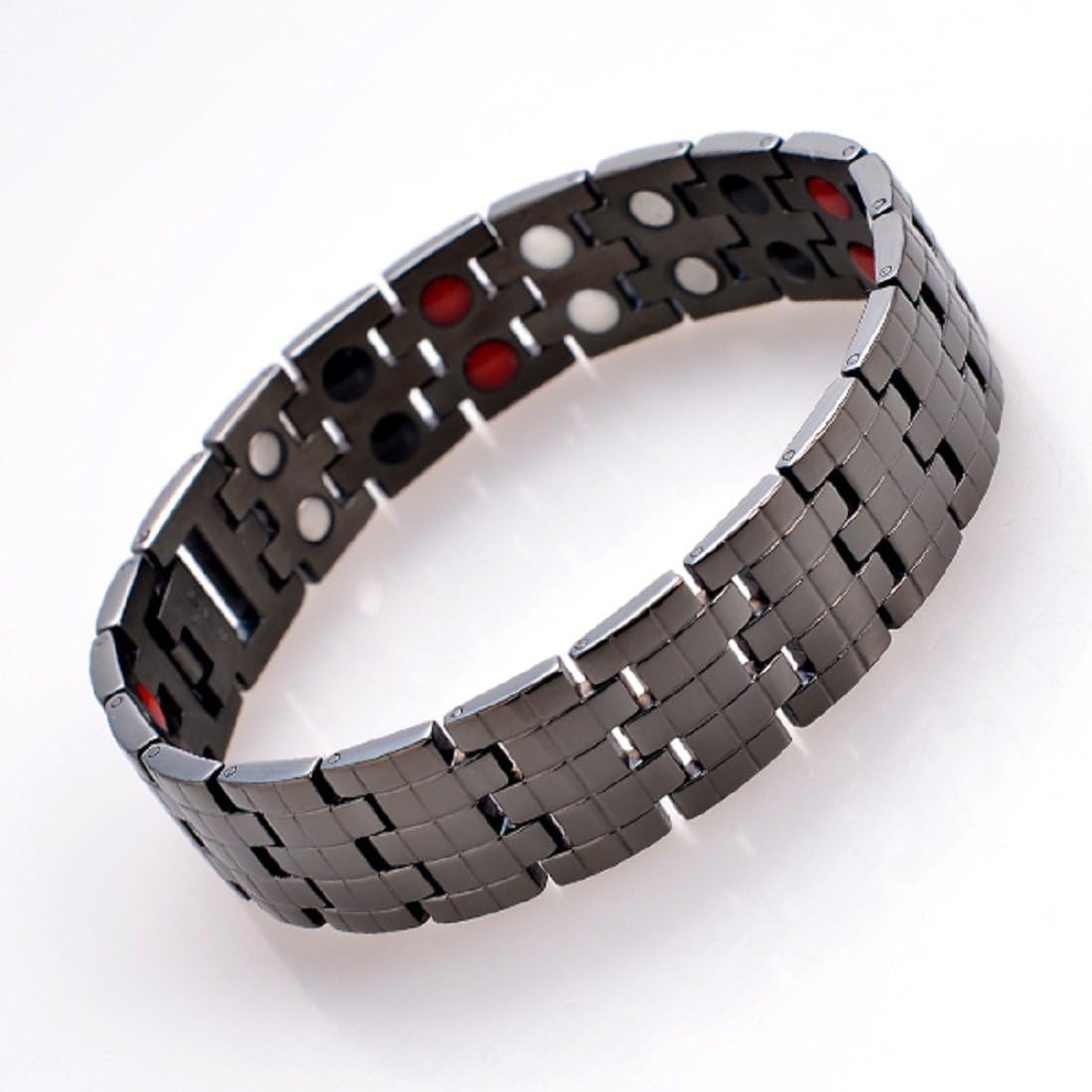 Smarter LifeStyle - Braccialetto Magnetico Terapeutico In Titanio Elegante Contro il Dolore Causato Dall'Artrite E dal Tunnel Carpale, Bracciale della salute Antistress Per Uomo e Donna, Argento